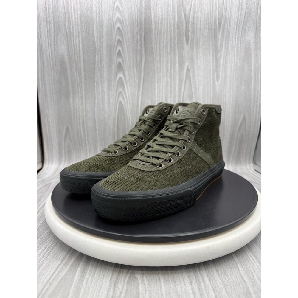 Vans Crockett High Decon Womens Size 8.5 Olive Green Corduroy Skate Shoes Rare